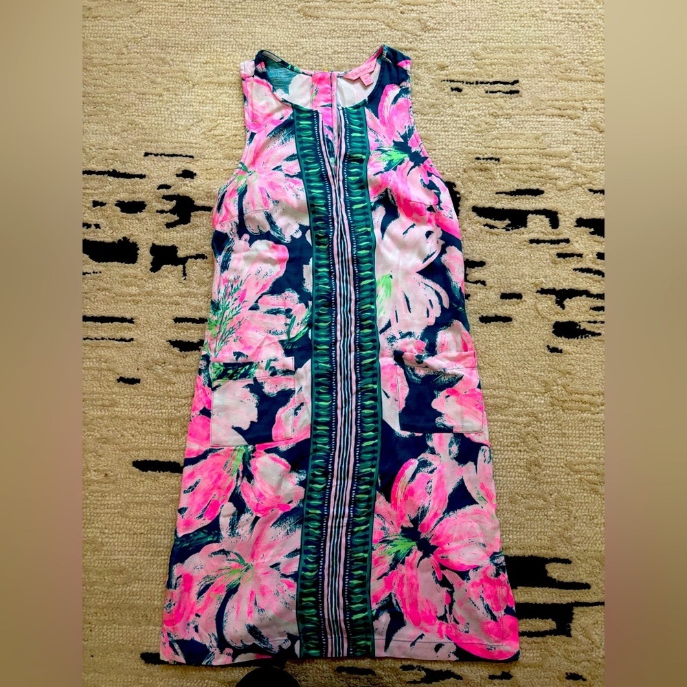 Lilly Pulitzer Pink and Green Floral Dress